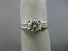 ESTATE 1.04CT DIAMOND 14KT WHITE GOLD CLASSIC FOUR PRONG ENGAGEMENT RING #25942