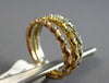 ESTATE .24CT DIAMOND 18KT TRI COLOR GOLD CLASSIC ROPE DESIGN STACKABLE FUN RING