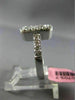 ESTATE 1.09CT ROUND BAGUETTE DIAMOND 18KT WHITE GOLD RECTANGULAR ENGAGEMENT RING
