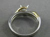 ESTATE .50CT DIAMOND 14K WHITE & YELLOW GOLD INFINITY SEMI MOUNT ENGAGEMENT RING