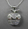 ESTATE DIAMOND 14KT WHITE GOLD BIG APPLE NEW YORK PENDANT STARS & STRIPES #7801