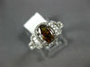 ESTATE 1.5CT WHITE & CHOCOLATE FANCY DIAMOND 14K WHITE GOLD OVAL ENGAGEMENT RING