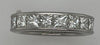 EXTRA LARGE 4.99CT WHITE & MULTI COLOR DIAMOND PLATINUM FILIGREE BANGLE BRACELET