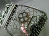 ESTATE EXTRA WIDE 1.30CT DIAMOND 14KT BLACK GOLD 4 CLOVER HEART BANGLE BRACELET