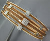 WIDE .90CT DIAMOND 14KT WHITE & ROSE GOLD 3D MULTI ROW MESH CUFF BANGLE BRACELET