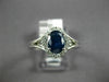 ESTATE 1.15CT DIAMOND & AAA SAPPHIRE 14K WHITE GOLD CLASSIC OVAL ENGAGEMENT RING