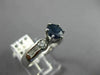 ESTATE 1.54CT DIAMOND & AAA SAPPHIRE 18KT WHITE GOLD 3D ENGAGEMENT RING #26393