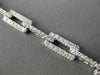 ESTATE WIDE 2.58CT DIAMOND 14KT WHITE GOLD RECTANGULAR CLASSIC TENNIS BRACELET