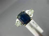 ESTATE 2.83CT DIAMOND & SAPPHIRE 14K WHITE GOLD 3D FILIGREE ENGAGEMENT RING 1772