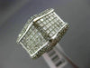 LARGE 3.25CT ROUND & PRINCESS DIAMOND 14K WHITE GOLD 3D PYRAMID ANNIVERSARY RING