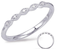 .03CT DIAMOND 14K WHITE GOLD 3D 5 STONE INFINITY MARQUISE SHAPE ANNIVERSARY RING