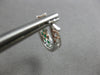 .76CT DIAMOND & AAA EMERALD 14KT WHITE GOLD 3D BAGUETTE & ROUND HUGGIE EARRINGS