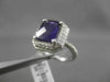 ESTATE LARGE 4.82CTW DIAMOND & AAA AMETHYST 14KT WHITE GOLD FILIGREE HALO RING