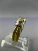 ESTATE .60CT DIAMOND 14KT WHITE & YELLOW GOLD 3D WEDDING ANNIVERSARY RING #1001