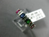 ESTATE 1.09CT DIAMOND & MULTI GEM 14KT WHITE GOLD 3D RAINBOW CHANNEL FUN RING