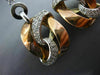 ESTATE LARGE .50CT DIAMOND 14KT WHITE & ROSE GOLD 3D LOVE KNOT HANGING EARRINGS