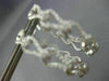 ESTATE LARGE 2.37CT DIAMOND 18KT WHITE GOLD DOUBLE SIDED LOVE KNOT HOOP EARRINGS