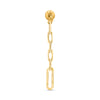 .37CT DIAMOND 14K YELLOW GOLD 3D ROUND CLASSIC OVAL LINK FLORAL HANGING EARRINGS