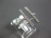 ESTATE WIDE .39CT DIAMOND 18KT WHITE GOLD 3D CLASSIC DOUBLE BAR FUN RING