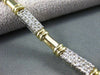 ESTATE 1.40CT DIAMOND 14KT WHITE & YELLOW GOLD BRACELET SIMPLY BEAUTIFUL #10120
