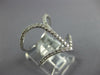 ESTATE LARGE .50CT DIAMOND 18KT WHITE GOLD 3D CLASSIC ANCHOR LOVE RING