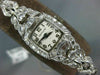 ANTIQUE LARGE PLATINUM HAMILTON 1.70CT OLD MINE DIAMOND ART DECO LADIES WATCH