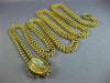 ANTIQUE LARGE & LONG 14KT YELLOW GOLD 3D HANDCRAFTED FLOWER NECKLACE #26226
