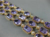 ESTATE WIDE 63.83CT DIAMOND & AAA AMETHYST 14KT ROSE GOLD THREE ROW FUN BRACELET