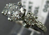 ESTATE EGL 1.47CT DIAMOND 14KT WHITE GOLD 3 STONE ETOILE ENGAGEMENT RING #22135
