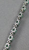 4.17CT DIAMOND & AAA EMERALD 18K WHITE GOLD CLASSIC OVAL & ROUND TENNIS BRACELET