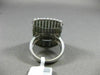 ESTATE EXTRA LARGE 1.52CT DIAMOND 14KT WHITE GOLD 3D SQUARE MULTI ROW FUN RING