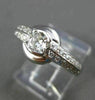 ESTATE WIDE .62CT ROUND DIAMOND 14K WHITE GOLD SEMI BEZEL FRIENDSHIP RING #11011