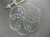 ESTATE LARGE .92CT DIAMOND 14KT WHITE GOLD OPEN FILIGREE FLOWER FLOATING PENDANT