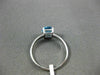 ESTATE 1.20CT AAA BLUE TOPAZ 14KT WHITE GOLD 3D SQUARE SOLITAIRE PROMISE RING