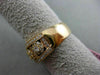 ESTATE WIDE .75CT DIAMOND 18KT ROSE GOLD 3D 3 FLOWER MILGRAIN ANNIVERSARY RING