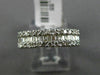 ESTATE .55CT DIAMOND 18KT WHITE GOLD 3D CLASSIC 3 ROW WEDDING ANNIVERSARY RING