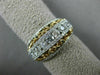 ESTATE WIDE 1.14CT DIAMOND 18KT WHITE & ROSE GOLD SEMI ETERNITY ANNIVERSARY RING