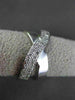 ESTATE LARGE .70CT DIAMOND 14KT WHITE GOLD OVERLAPPING X DESIGN FUN RING #14143