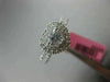 ESTATE .95CT HEART DIAMOND 18KT WHITE GOLD 3D DOUBLE HALO HEART ENGAGEMENT RING