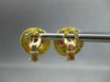ANTIQUE LARGE 2.50CT AAA ROUND RUBY 18KT YELLOW GOLD CABOCHON EARRINGS #19166