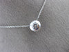 ESTATE .15CT ROUND CUT DIAMOND 14K WHITE GOLD 3D CLASSIC SOLITAIRE PENDANT #4332