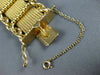 ANTIQUE WIDE AND LONG 14KT YELLOW GOLD 3D ROPE CLASSIC WEAVE MESH BRACELET #1924
