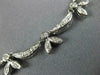ANTIQUE 1.50CT DIAMOND 18KT WHITE GOLD 3D CLASSIC FLORAL DROP NECKLACE #4965