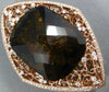 EXTRA LARGE 76.83CT DIAMOND & AAA SMOKEY TOPAZ 14K ROSE GOLD 3D FILIGREE PENDANT