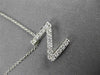 .32CT ROUND DIAMOND 14KT WHITE GOLD CLASSIC INITIAL FLOATING PENDANT #18296