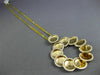 ESTATE EXTRA LARGE 1.98CT DIAMOND 18KT YELLOW GOLD 3D FLOWER BY THE YARD PENDANT