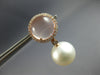 LARGE 12.2CT DIAMOND & AAA PINK QUARTZ & SOUTH SEA PEARL 18KT ROSE GOLD EARRINGS