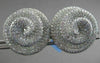 ESTATE MASSIVE 5.98CT DIAMOND 14KT WHITE GOLD 3D SWIRL CLIP ON EARRINGS F/G VVS