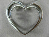 ESTATE LARGE .63CT DIAMOND 14KT WHITE GOLD ETOILE HEART FLOATING PENDANT #15841