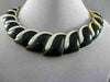 ESTATE WIDE 20CT DIAMOND & ONYX 18KT TWO TONE GOLD GRADUATING CHOKER NECKLACE